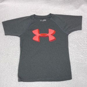 Underarmour loose heatgear grey short sleeve ysm youth small